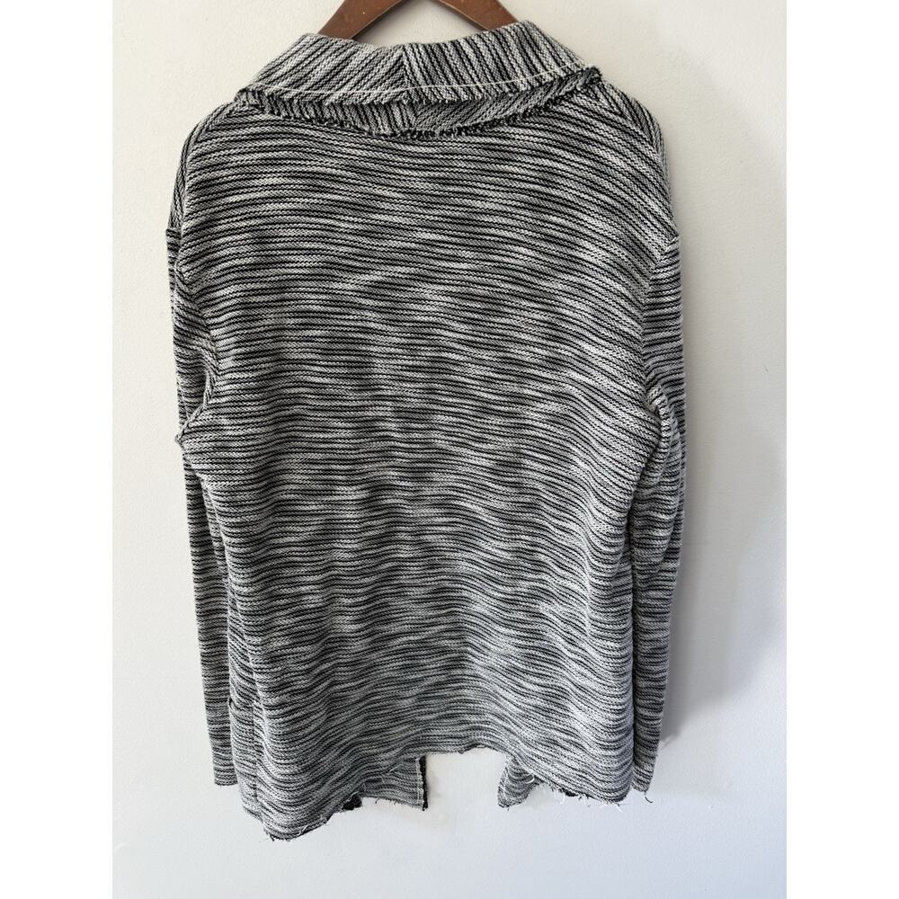 Par Simmons Len21 Jacket Womens Asymmetrical Lagenlook Black White PS Career - Picture 3 of 7
